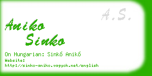 aniko sinko business card